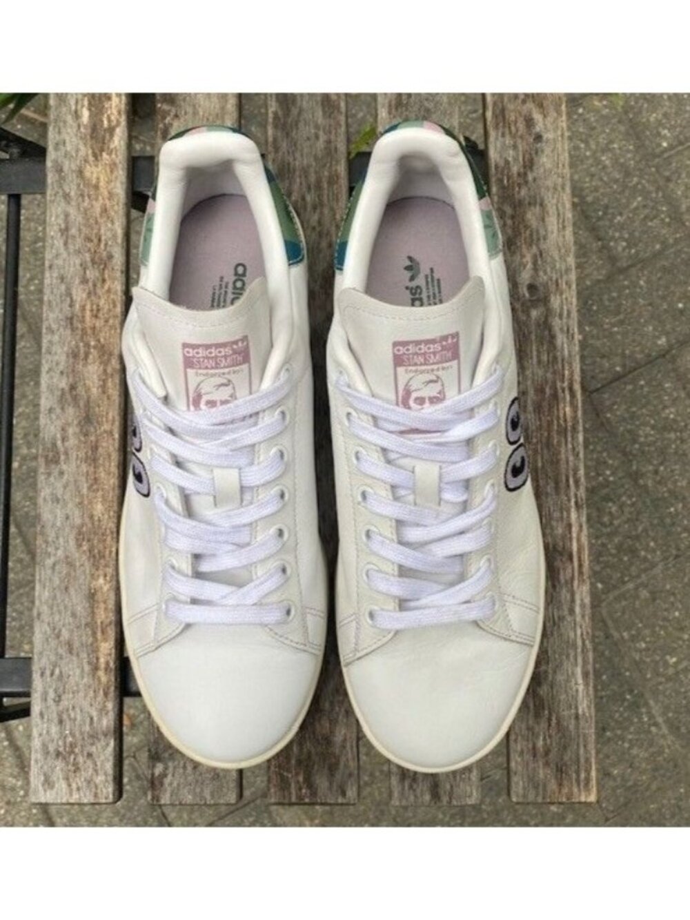 Adidas Stan Smith x Hattie Stewart Eyes Leather Sneakers Men's Size 9 CM8415